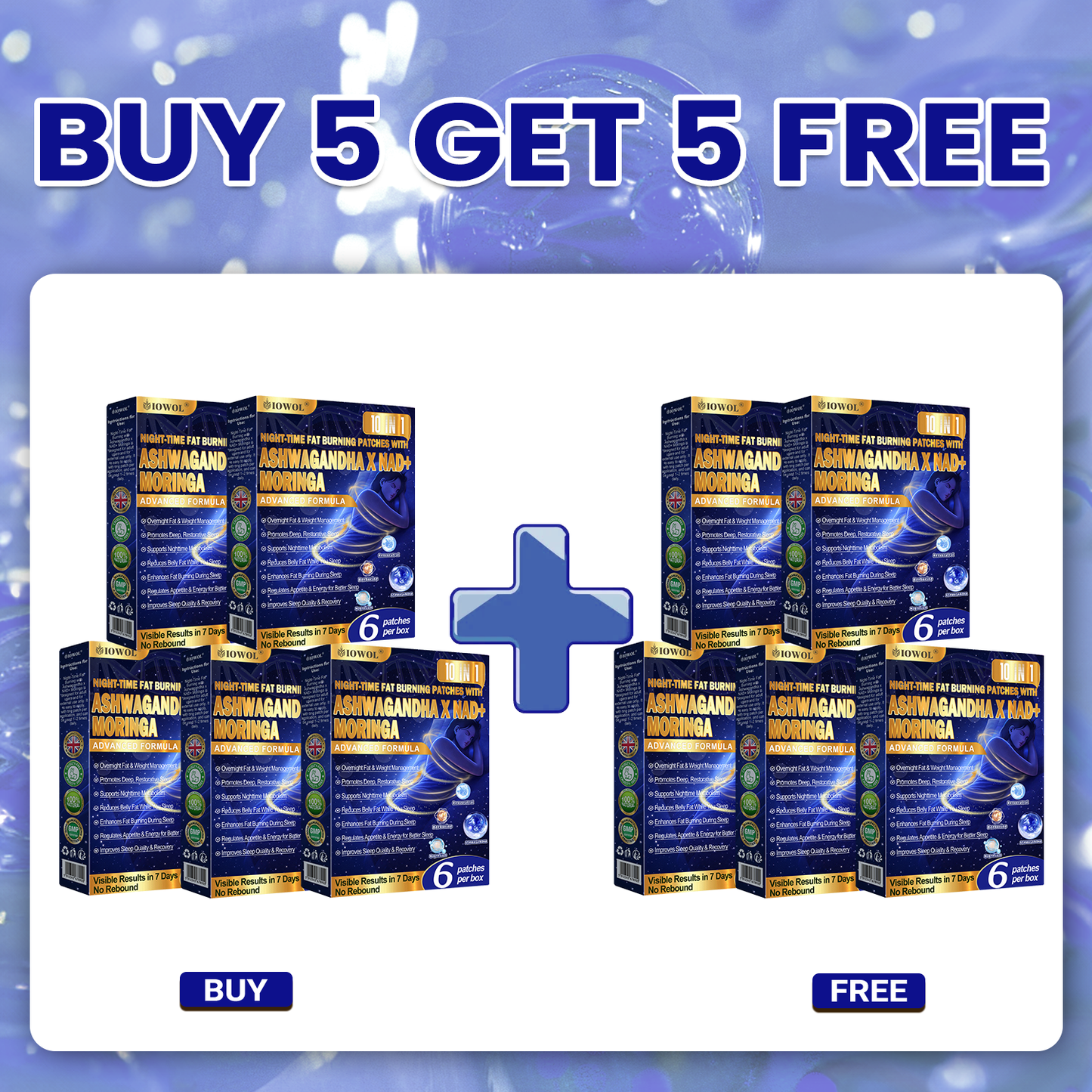 IOWOL ® NIGHT-TIME FAT BURNING PATCHES! ZERO PILLS & ZERO WASTE & ZERO STRUGGLE & 100% RESULTS.