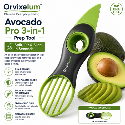 Orvixelum™ FreshSlice Avocado Prep Tool