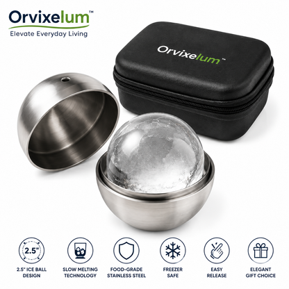 Orvixelum™ IceCraft Stainless Steel Sphere Ice Mold Set